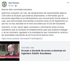 comunicado san roman