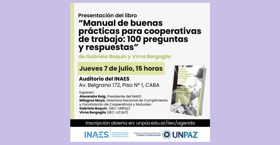 Se presentará el libro “Manual de buenas prácticas para cooperativas de ...