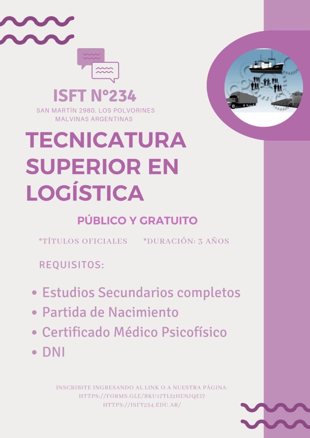 Comenzó la inscripción de cursos en el ISFT Nº 234 - El Diario de Malvinas