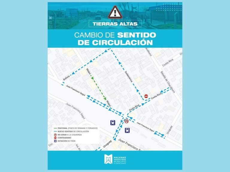 Cambio en el sentido de circulación de calles en Tierras Altas - El ...