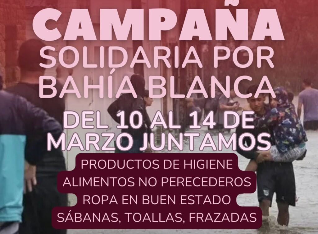 Comenzó la campaña solidaria por Bahía Blanca