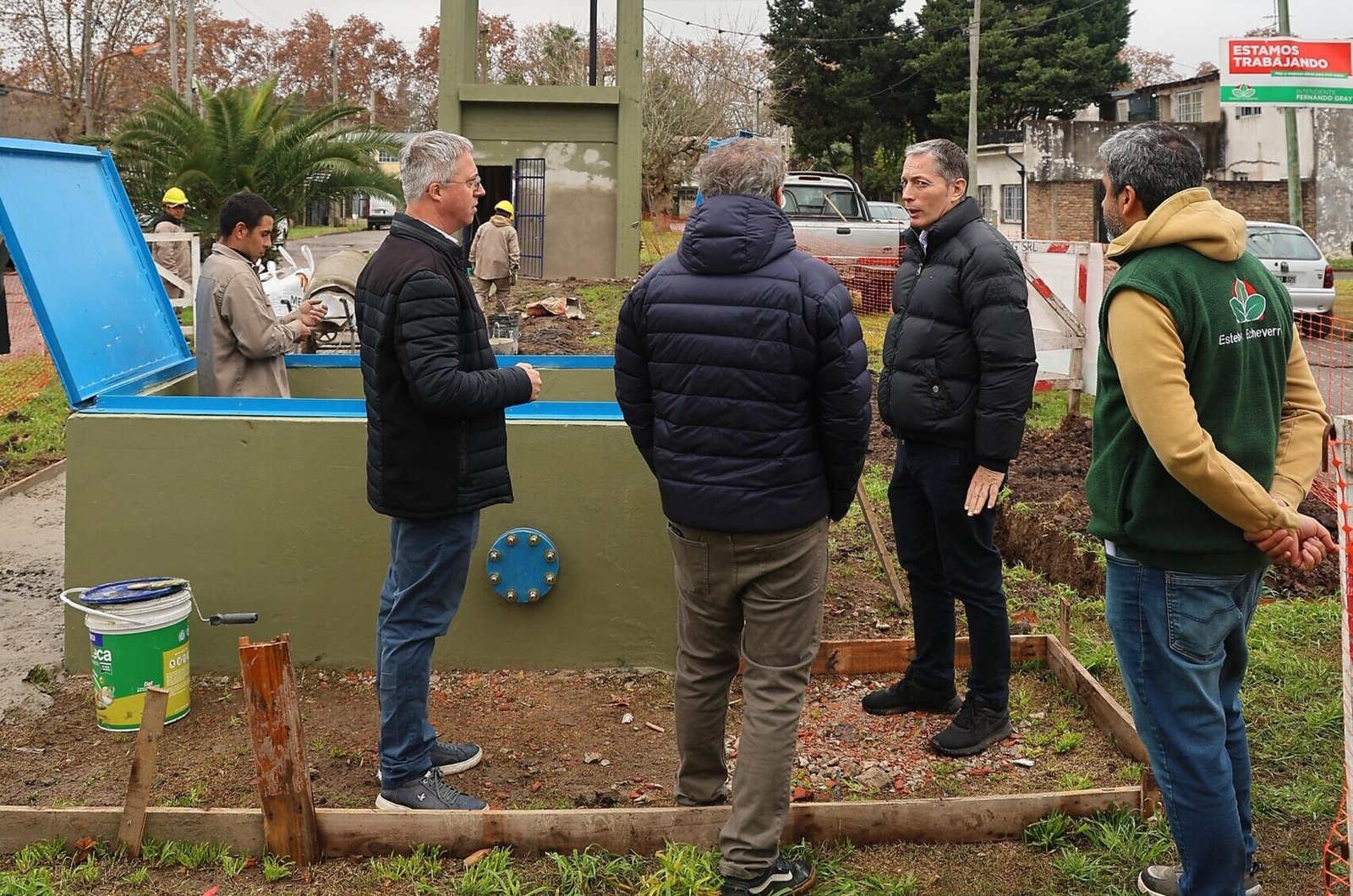 Avance de las obras para mejorar el servicio de agua potable en barrio ...